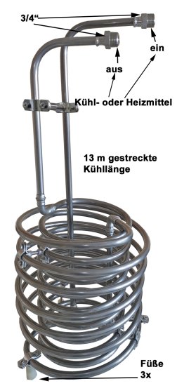 (Bild für) Bier Würzekühler / Maischeheizer, bis zu 100 Liter für Hobbybrauer / Wärmetauscher - zum Schließen ins Bild klicken