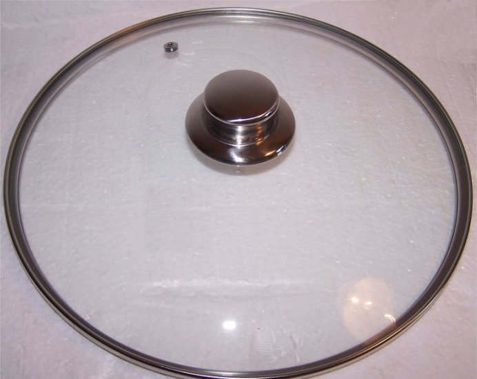 (Bild für) 5 Topfdeckel aus Glas, Ø 28 cm - zum Schließen ins Bild klicken