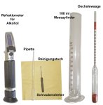 (Bild für) Destillier-Mess-Set - Supreme - mit Alkohol-Refraktometer